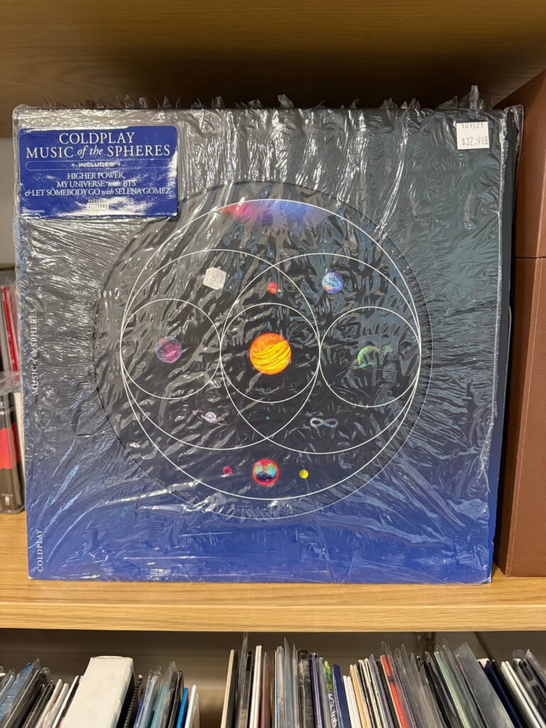 Coldplay - Music of the Spheres vinyl record featuring BTS collaboration 