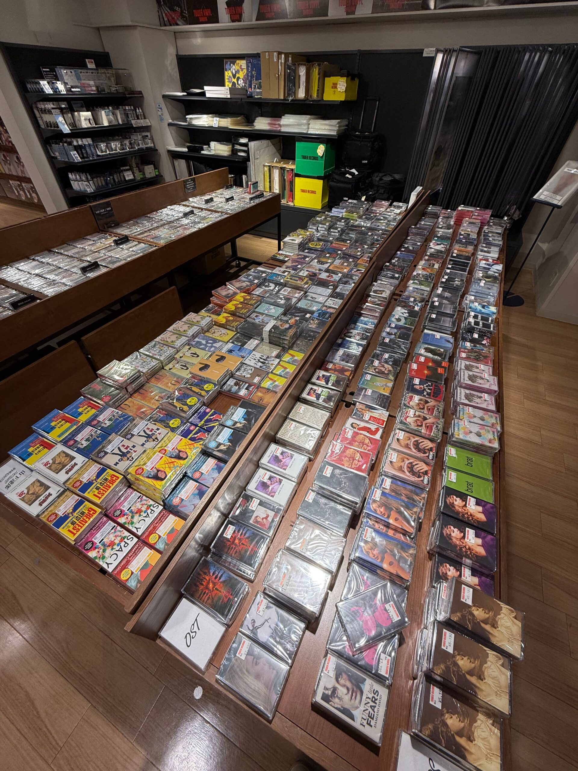 New cassette tape section at Tower Records Shibuya