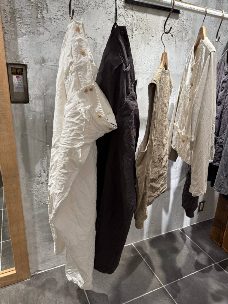 Nigel Cabourn Hemp Canvas Pants in white and charcoal