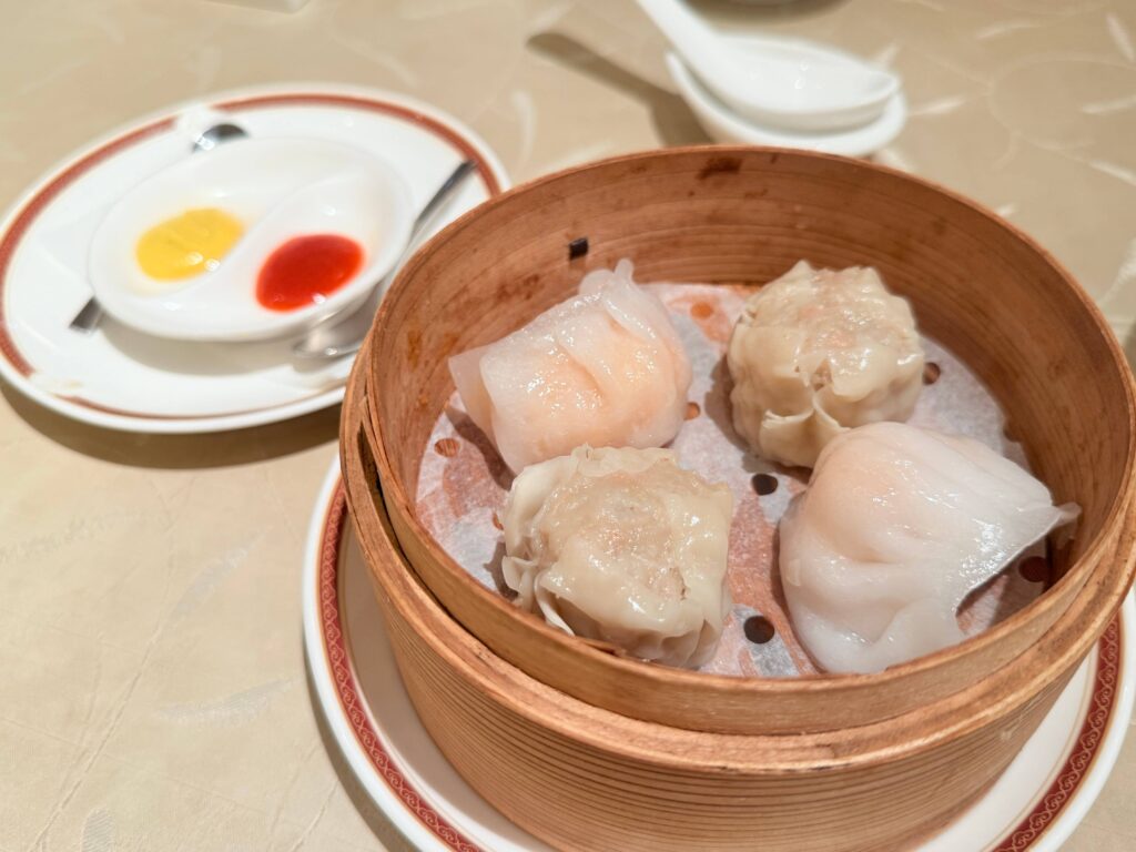 Tsukushiro lunch dim sum siu mai har gow shrimp dumplings