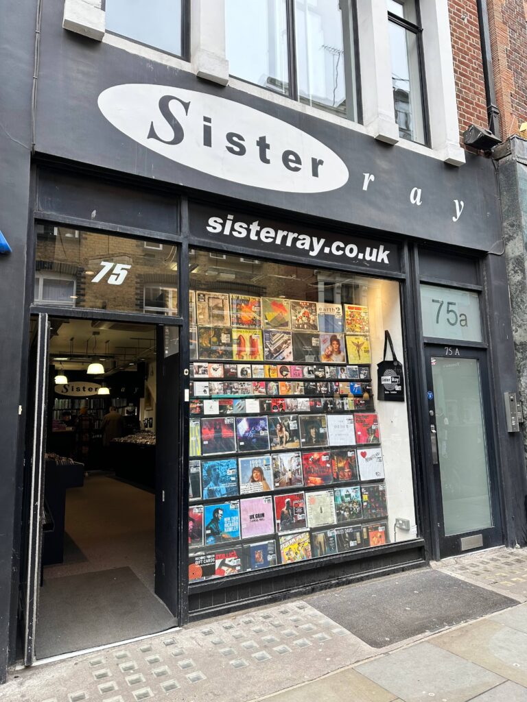 Exterior of Sister Ray record store on Berwick Street, London