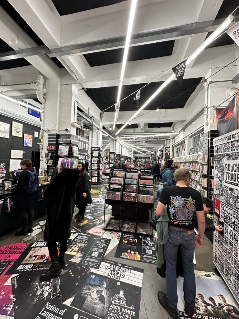 Interior layout of Rough Trade East