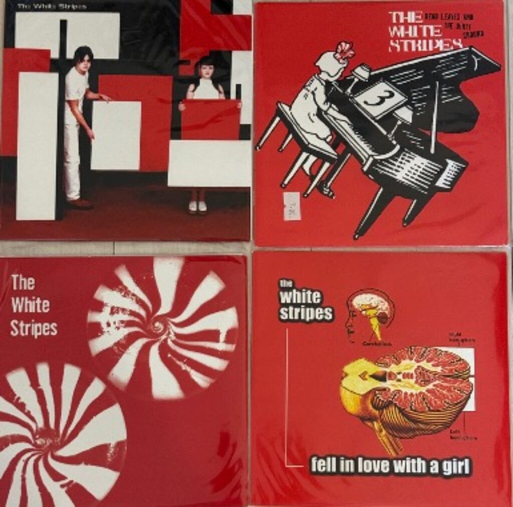 Third Man RecordsからリリースされたThe White Stripesの7インチシングルレコード4枚