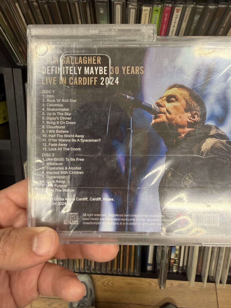 Back cover of the CD 