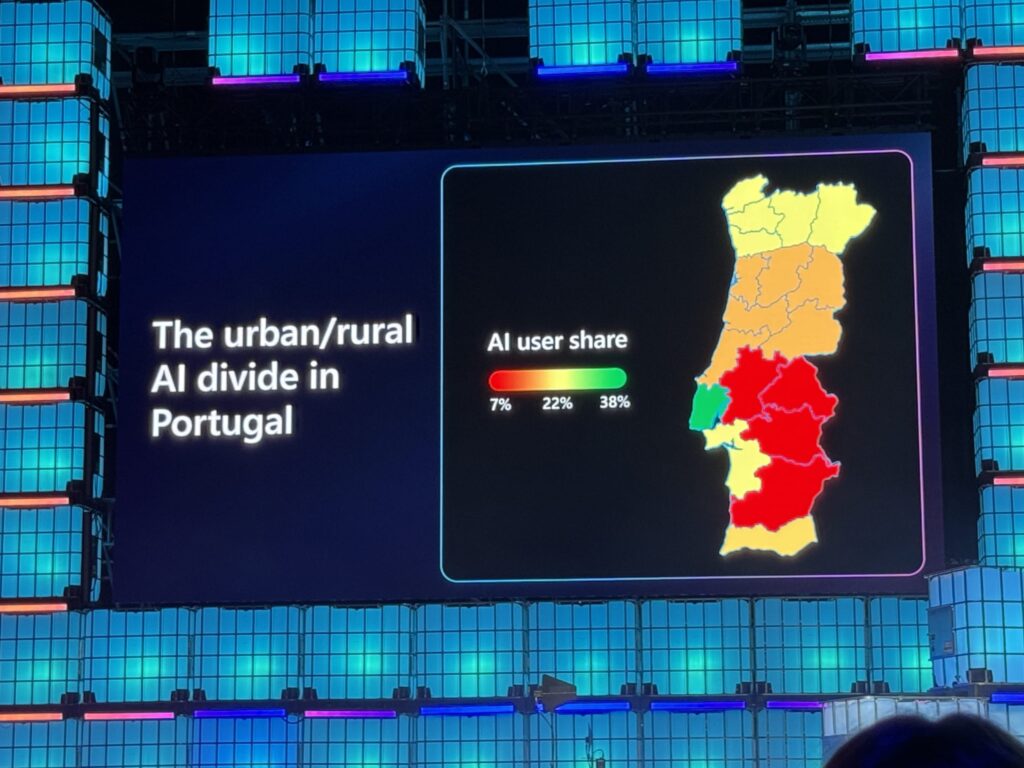 Presentation slide displaying a map titled 