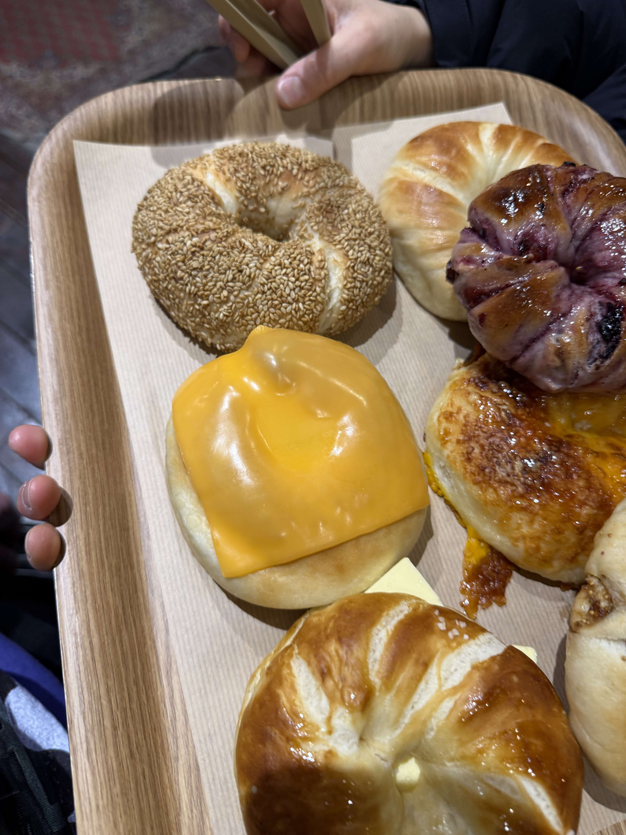Heavy brick walls and mountains of bagels at London Bagel Museum