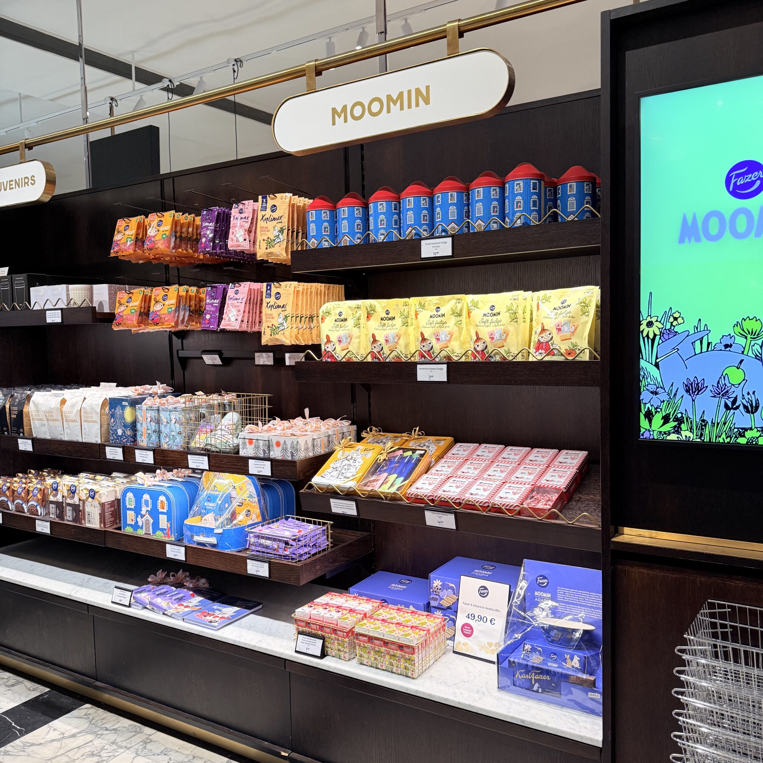 Moomin-designed tin cans and packaging