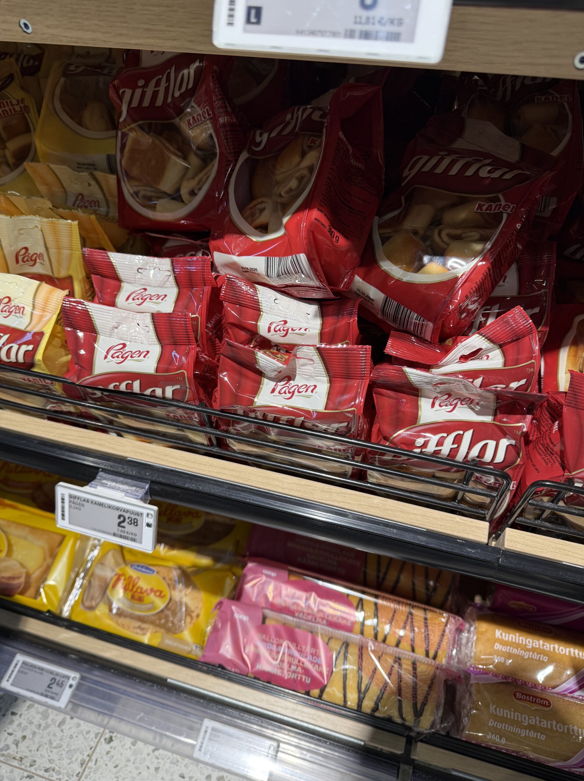 S-MARKETブレヴァルディでパンのお土産|Gifflar€2.38を10袋買ったヘルシンキ最終日