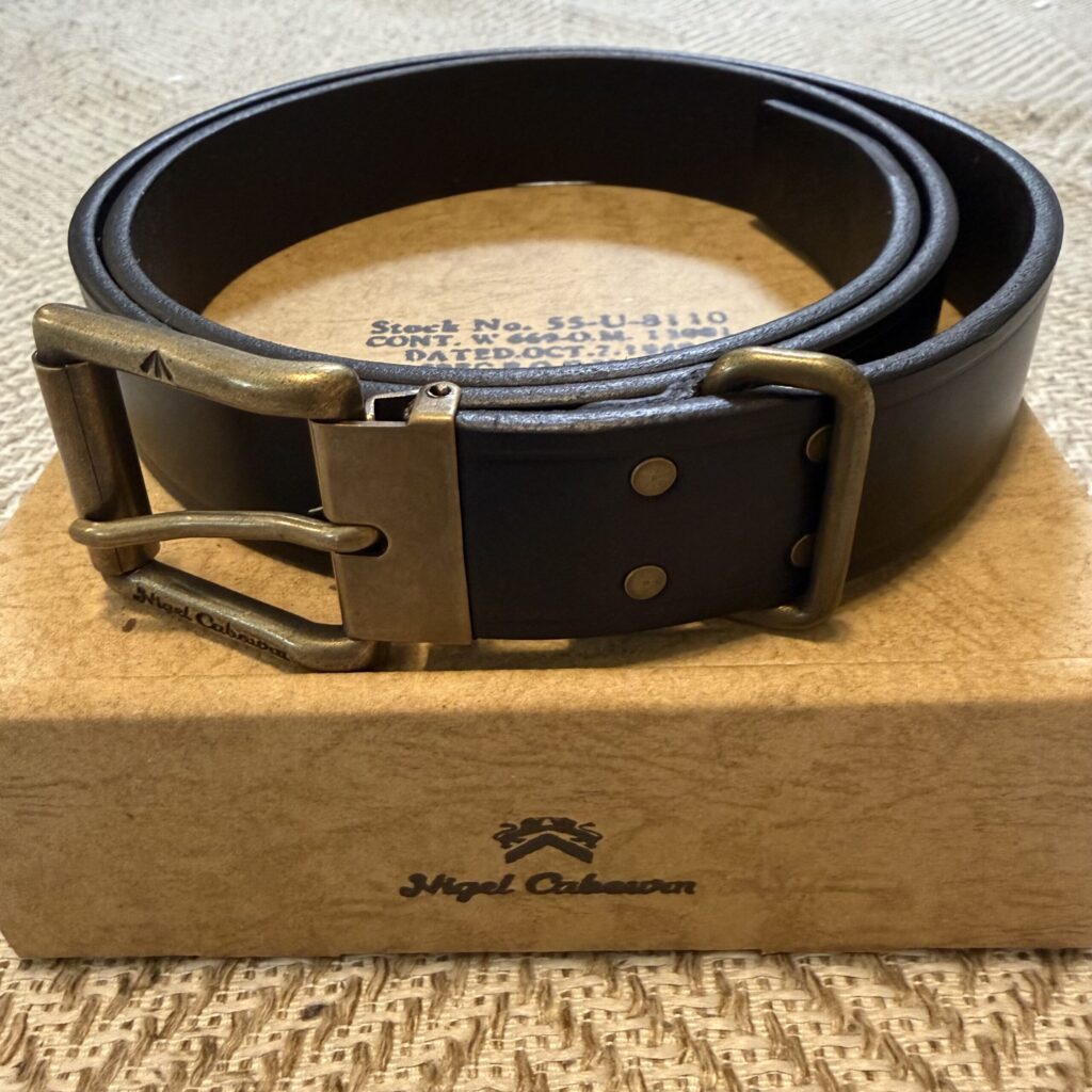 真鍮バックルのFRENCH ARMY BELT