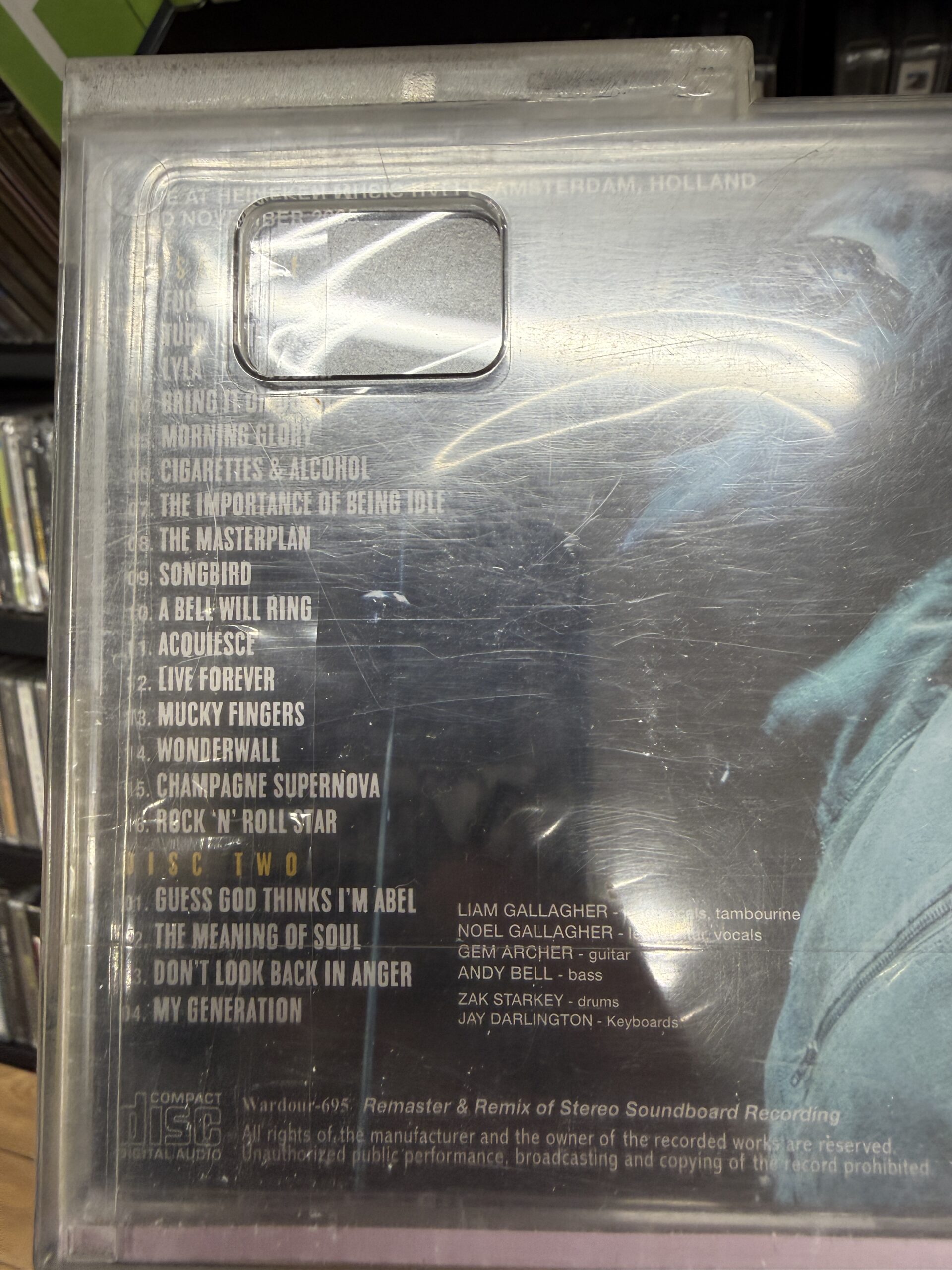 Scratched case of the Wembley bootleg CD