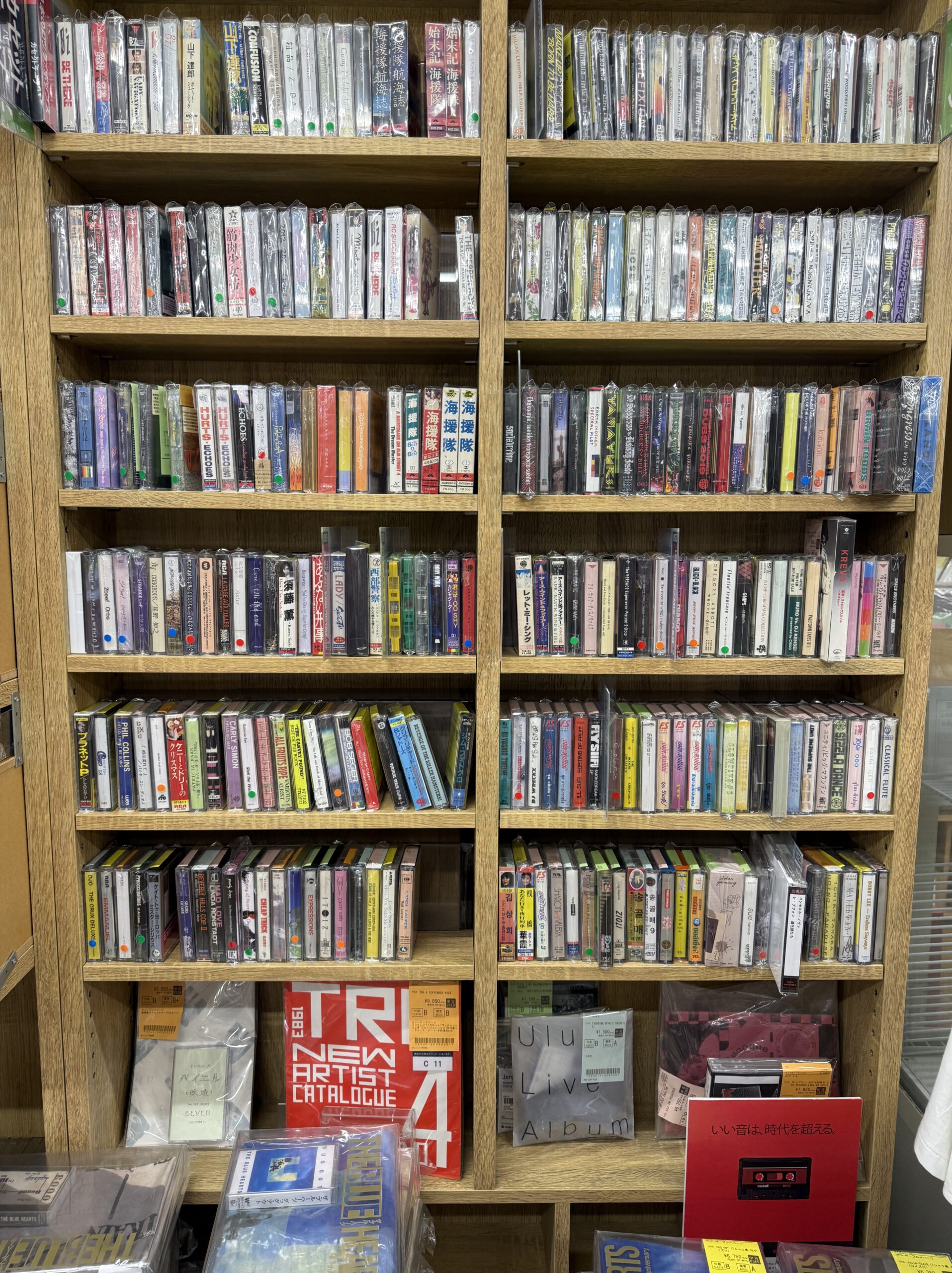 Cassette tape section at Disk Union