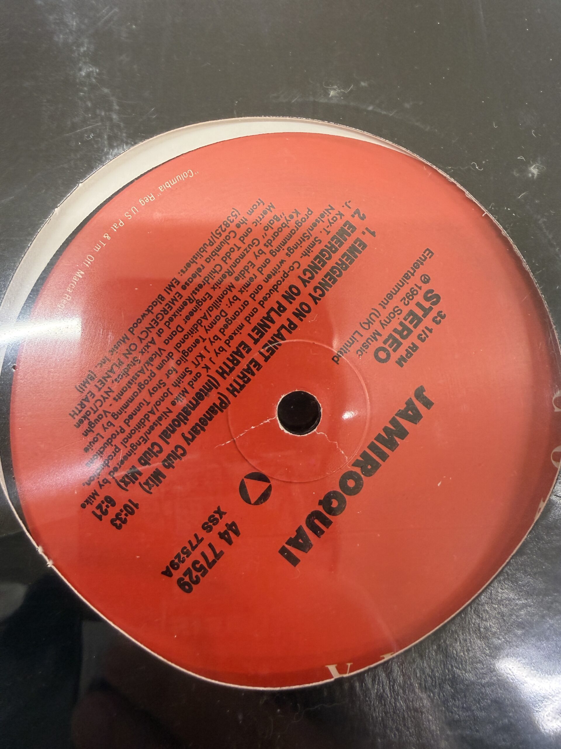 Jamiroquai 12-inch single vinyl