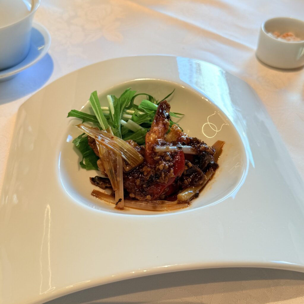 海鮮と香味野菜の炒め物