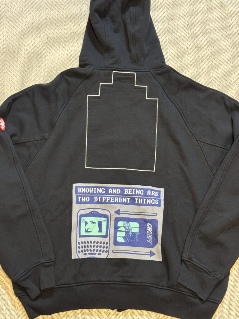 Heavyweight black C.E zip-up hoodie
